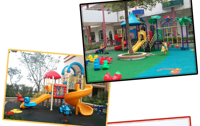 Plastic playground equipment