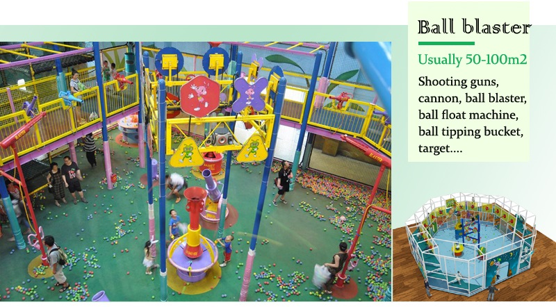 ball blaster for indoor play structures