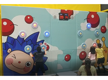 Interactive game on trampoline Interactive game on trampoline