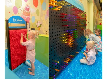 Wall game for toddler playground