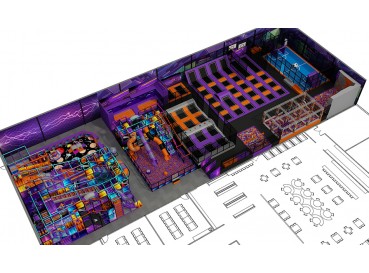 Large trampoline park  Large trampoline park