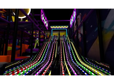 Neon light playground,  Indoor play center for kids  Neon light playground,  Indoor play center for kids