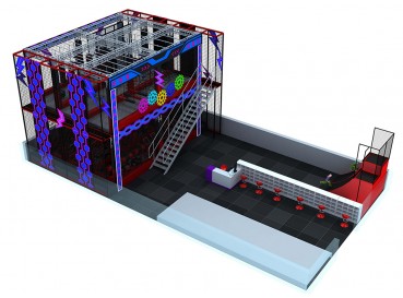 Two levels Ninja warrior course  Two levels Ninja warrior course
