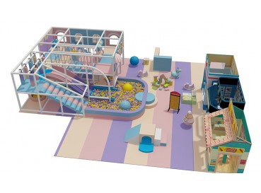 Pastel color indoor playground Pastel color indoor playground