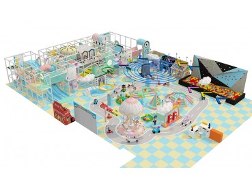 Pastel color indoor playground