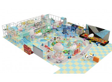 Pastel color indoor playground Pastel color indoor playground