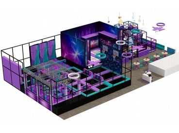 Trampoline park area