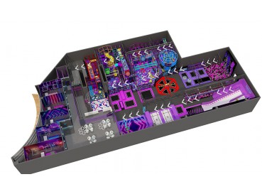 Large trampoline park center Large trampoline park center