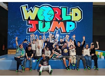 Light up trampoline park Light up trampoline park