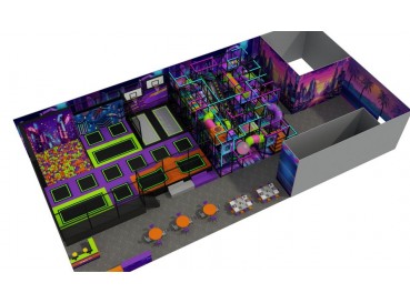 Jumping park with soft playground  Jumping park with soft playground