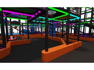 Jumping park with indoor playground  Jumping park with indoor playground