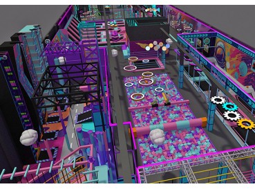 Large trampoline park Large trampoline park