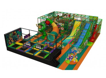 Trampoline park with indoor playground  Trampoline park with indoor playground