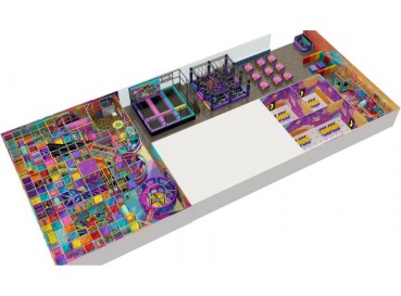 Rainbow color indoor playground  Rainbow color indoor playground