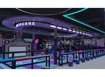 Indoor climbing system for kids cafe