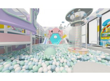 Pastel color Kids soft play area Pastel color Kids soft play area