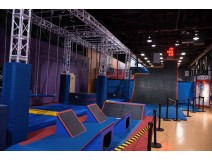 Bungee jumping on trampoline park Bungee jumping on trampoline park