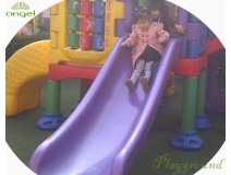 Fun at backyard playground equipment Fun at backyard playground equipment