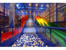Kids have fun at indoor playground in europe
