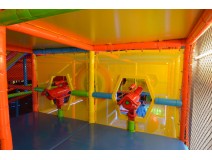 Kids play at Indoors playground equipment Kids play at Indoors playground equipment