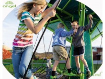 Play at Outdoor Playground in Weekend Play at Outdoor Playground in Weekend