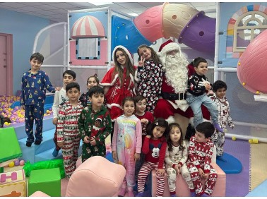 Kids in Joy indoor playground in CA, USA