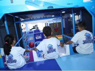 Kids playground in king Nour street Madaba city Jordan -439
