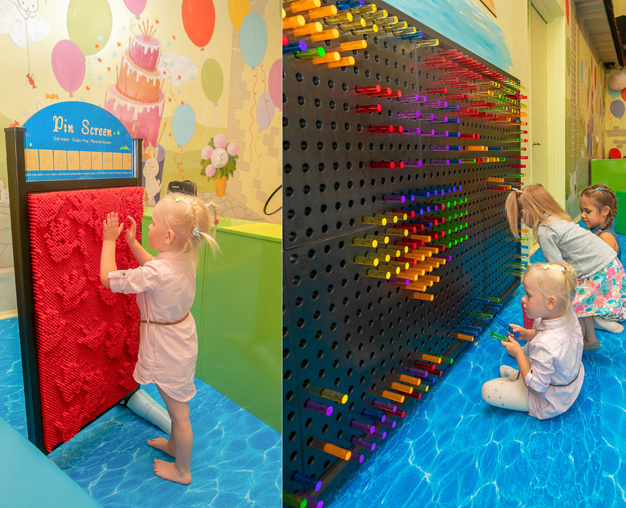 Wall game for toddler playground