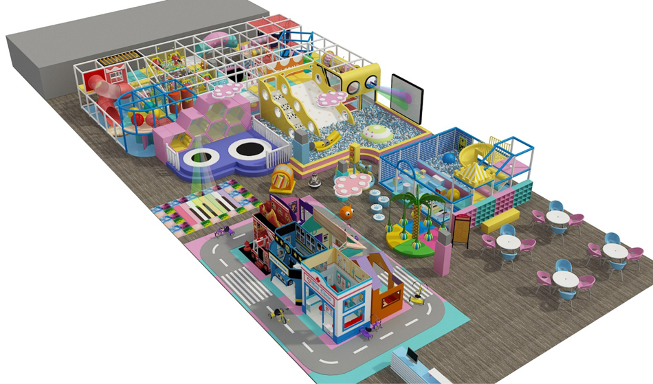 Colorful indoor playground