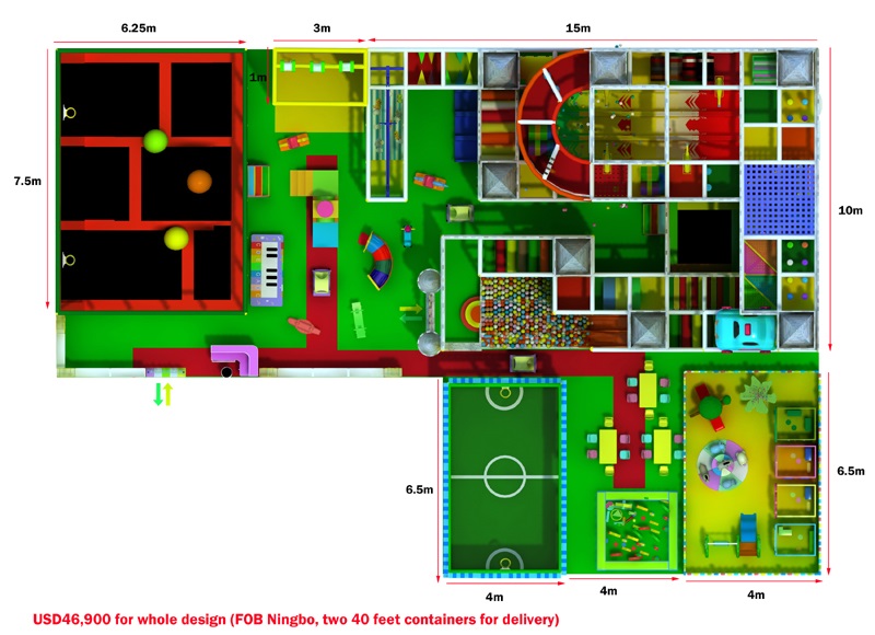 size and indoor playground equipment prices