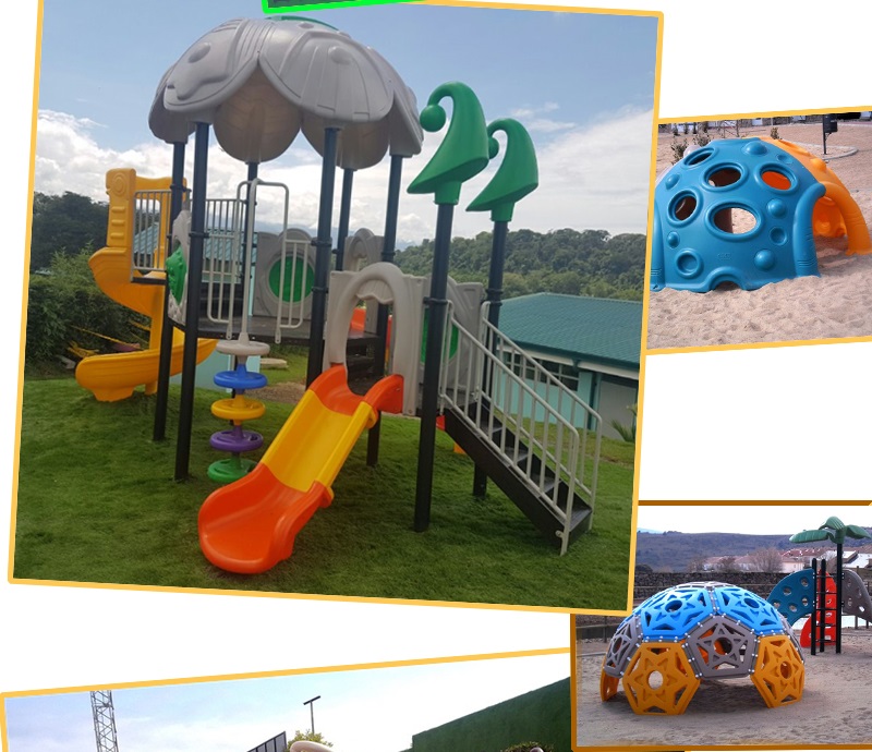 Plastic playground equipment