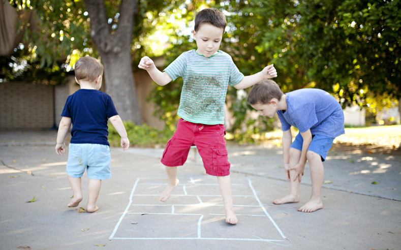 Doing Activities in the Outdoor Playground