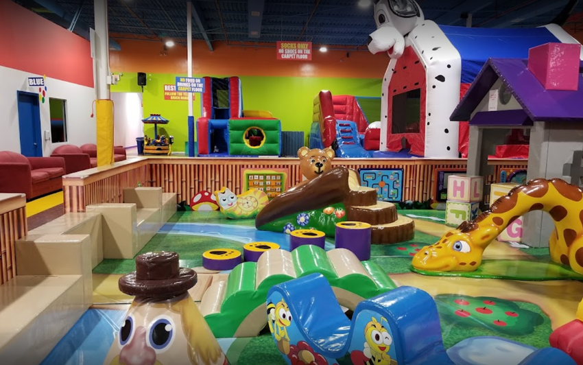 Safari Nation Is a large indoor playground with inflatables, jungle gyms, a  zip line, …